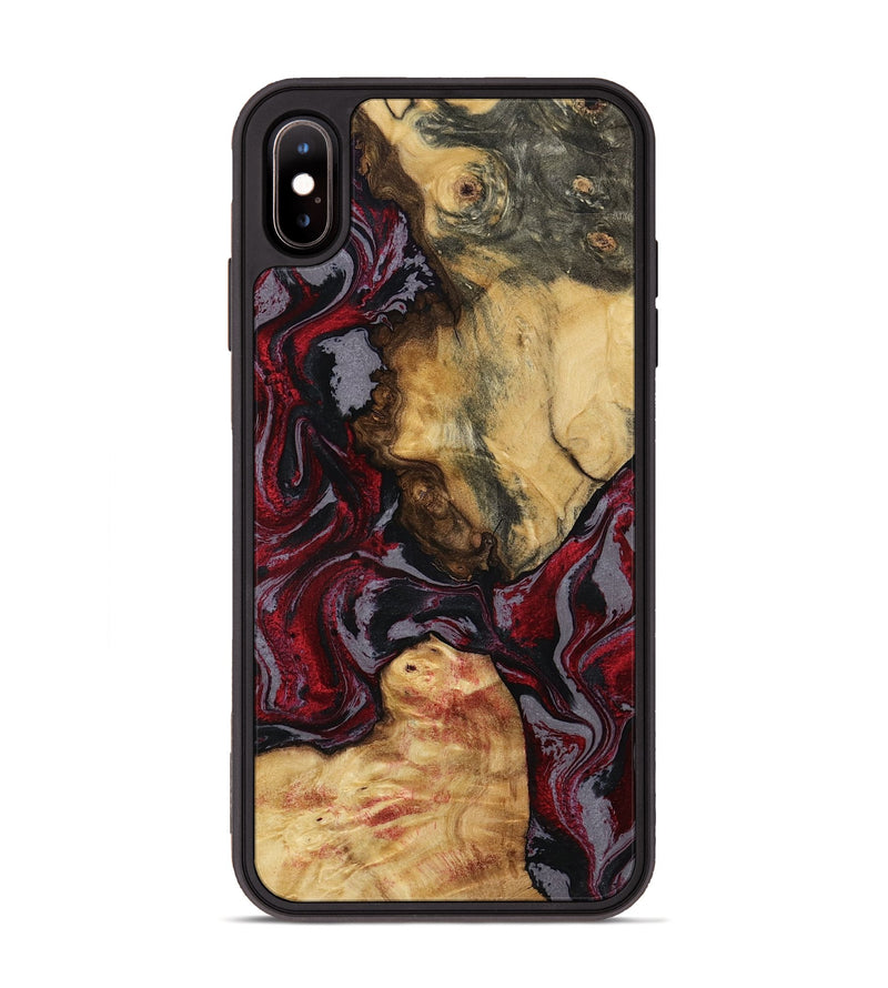 iPhone Xs Max Wood Phone Case - Evalyn (Red, 797168)