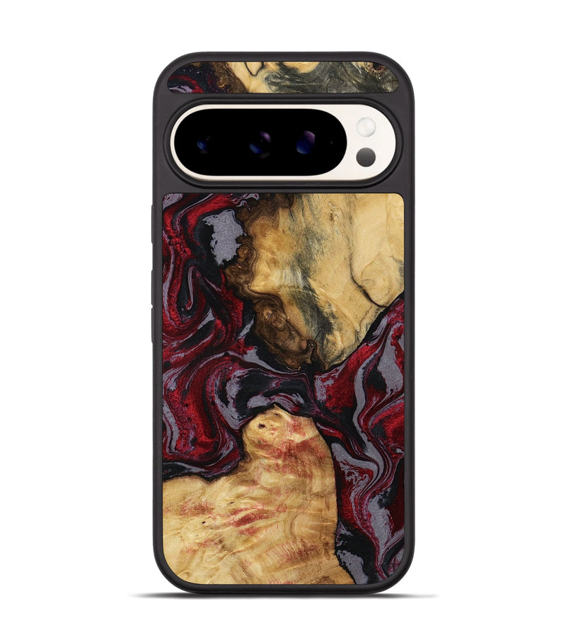 Pixel 9 Pro Wood Phone Case - Evalyn (Red, 797168)