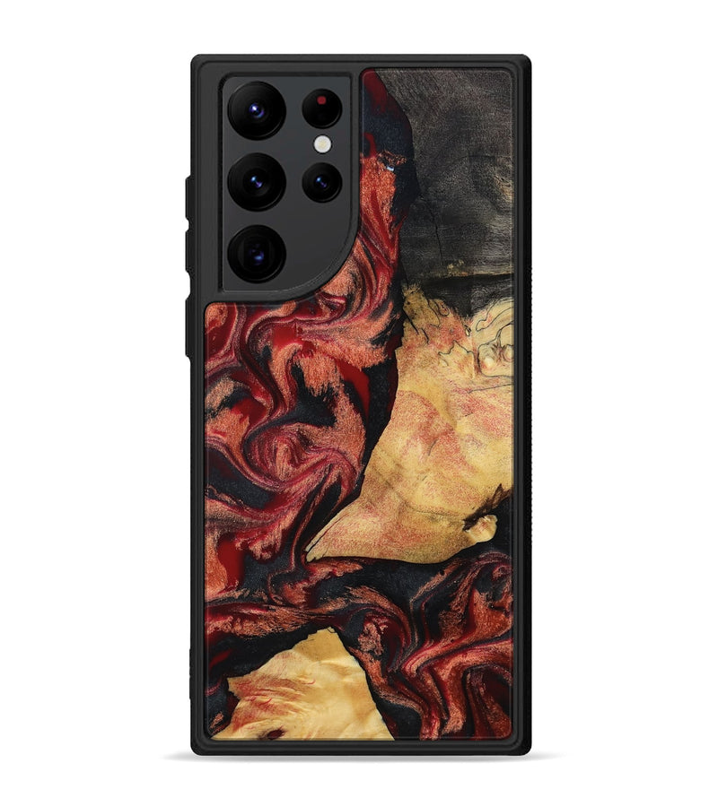 Galaxy S22 Ultra Wood Phone Case - Cain (Red, 797171)