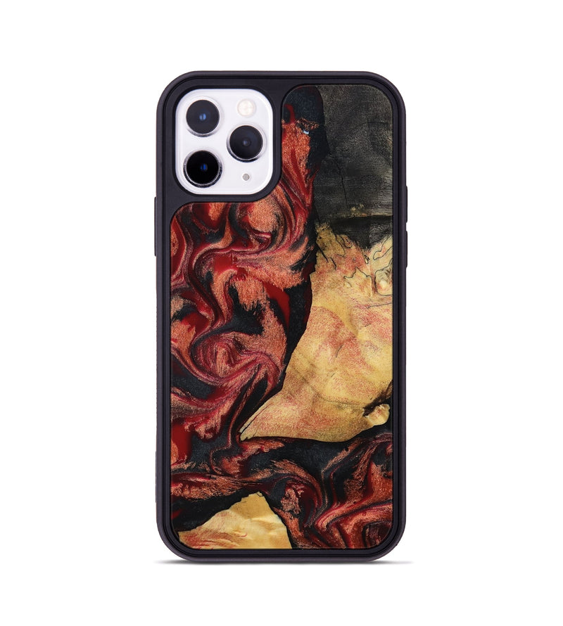iPhone 11 Pro Wood Phone Case - Cain (Red, 797171)
