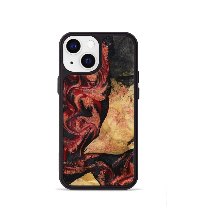 iPhone 13 mini Wood Phone Case - Cain (Red, 797171)
