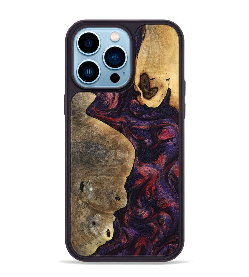 iPhone 14 Pro Max Wood Phone Case - Angus (Purple, 797173)