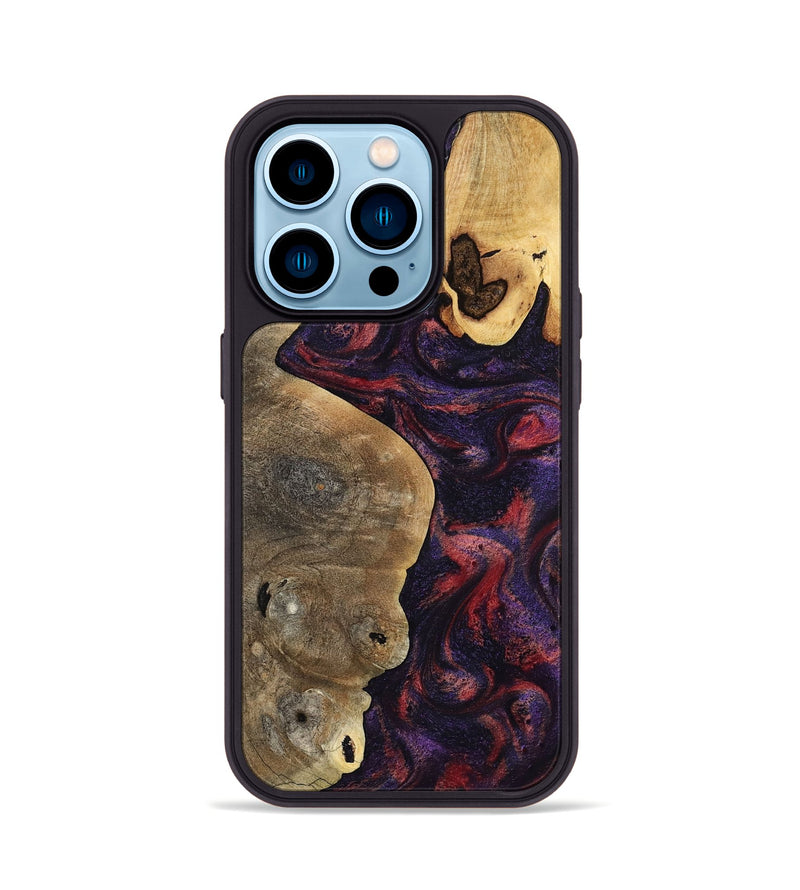 iPhone 14 Pro Wood Phone Case - Angus (Purple, 797173)