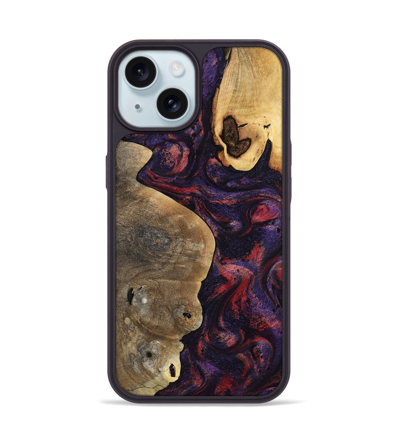 iPhone 15 Wood Phone Case - Angus (Purple, 797173)