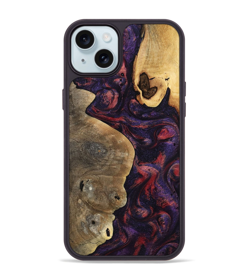 iPhone 15 Plus Wood Phone Case - Angus (Purple, 797173)