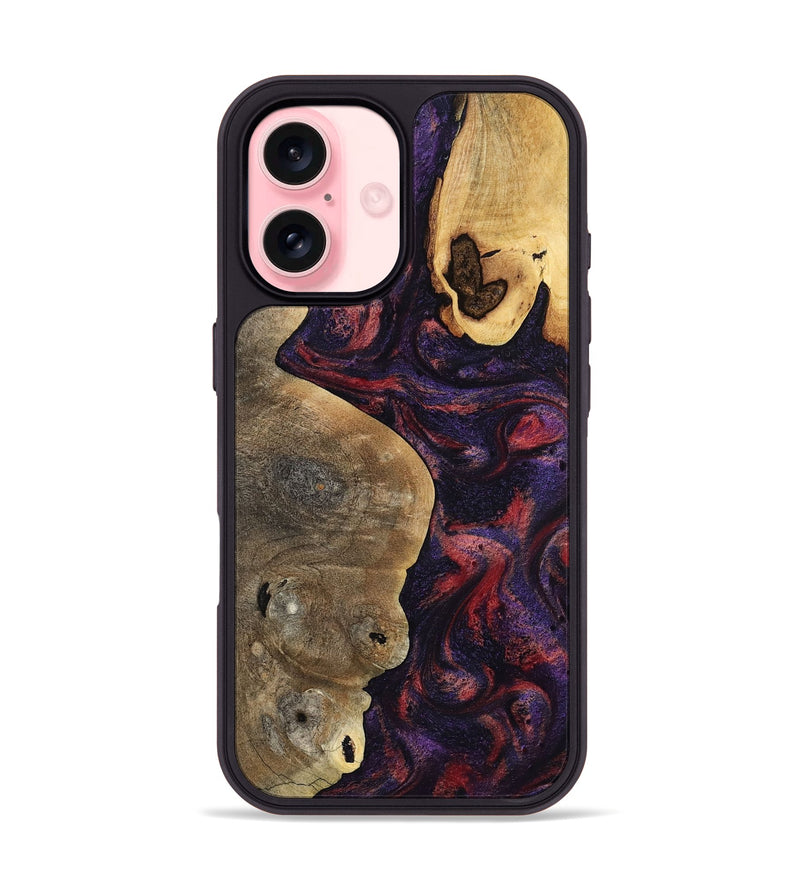 iPhone 16 Wood Phone Case - Angus (Purple, 797173)