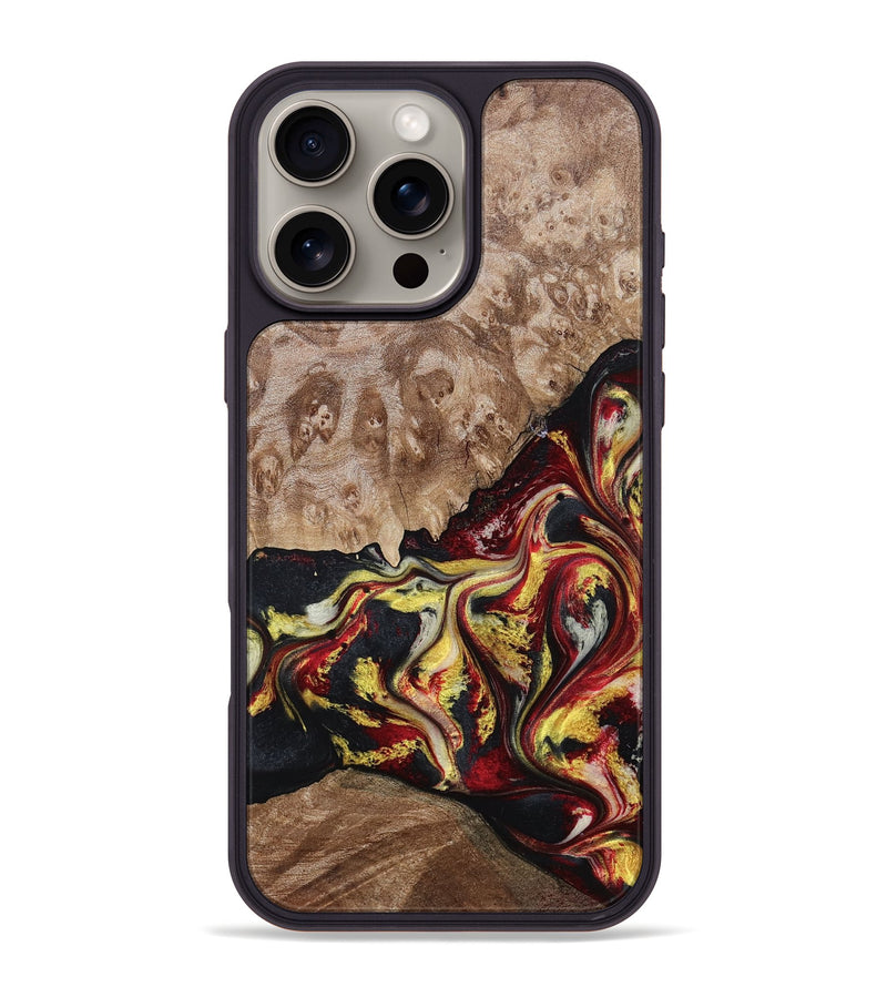 iPhone 16 Pro Max Wood Phone Case - Kylan (Red, 797175)