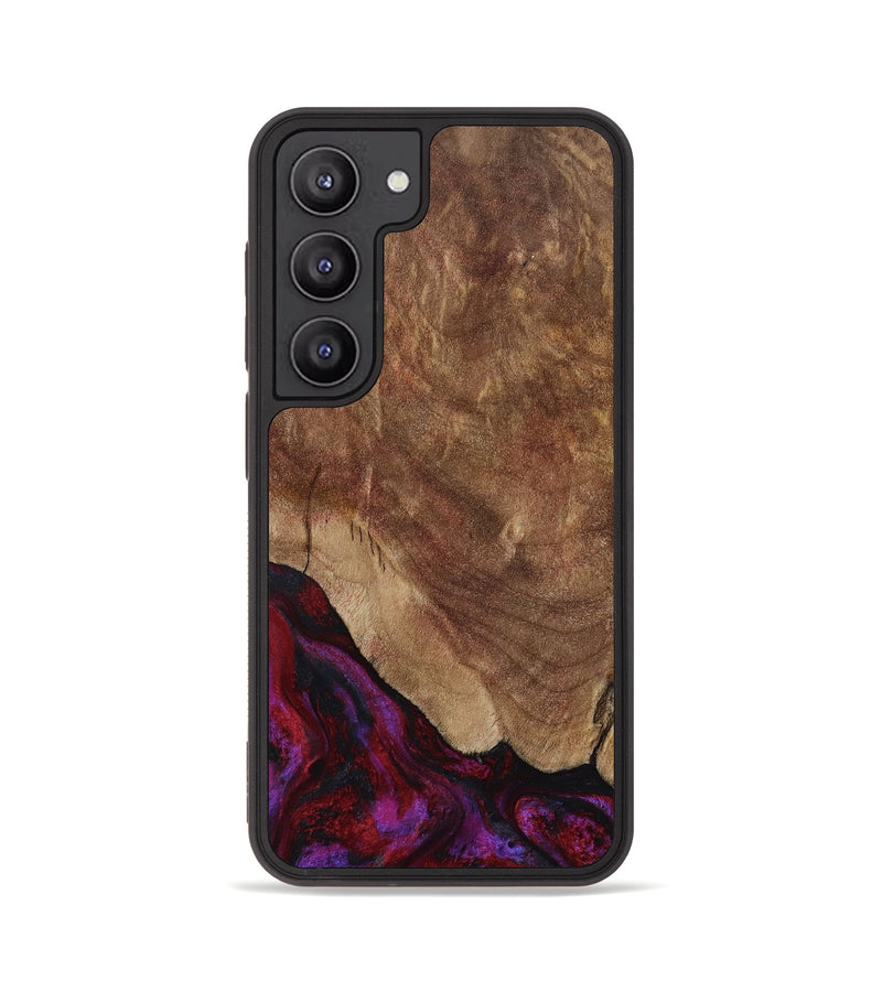 Galaxy S23 Wood Phone Case - Dino (Red, 797177)