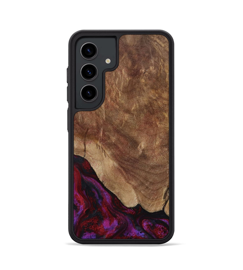 Galaxy S24 Wood Phone Case - Dino (Red, 797177)