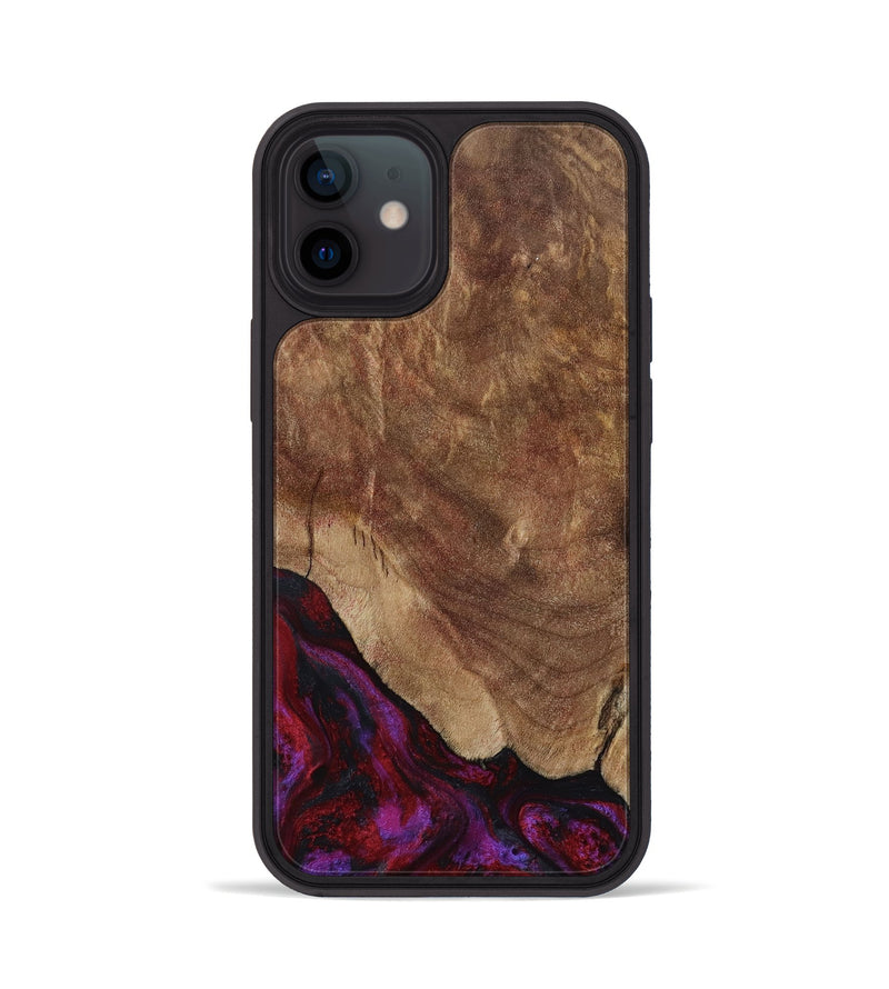 iPhone 12 Wood Phone Case - Dino (Red, 797177)