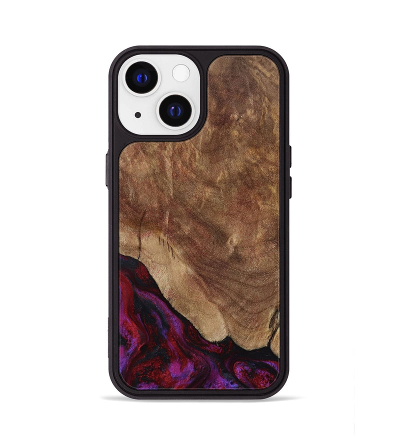 iPhone 13 Wood Phone Case - Dino (Red, 797177)