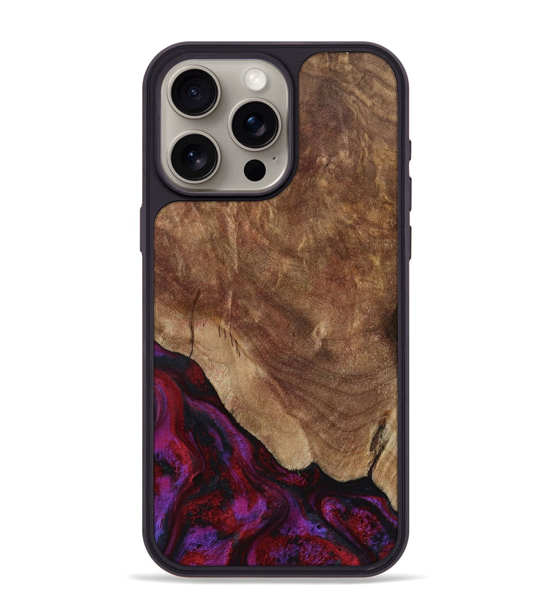 iPhone 15 Pro Max Wood Phone Case - Dino (Red, 797177)