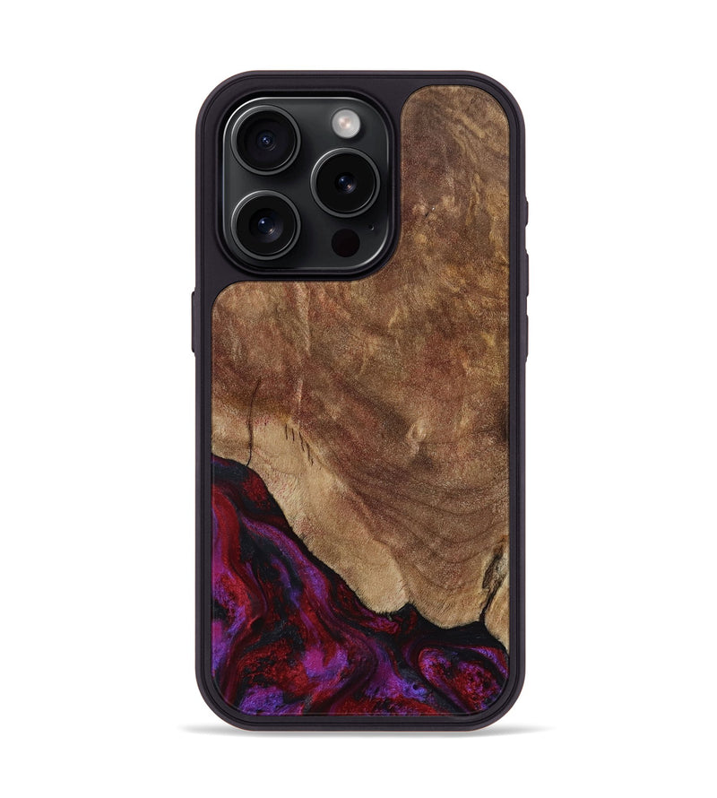 iPhone 15 Pro Wood Phone Case - Dino (Red, 797177)