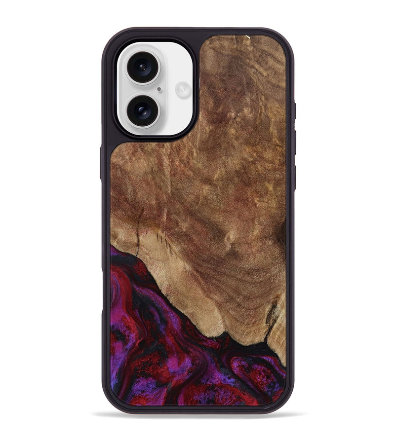 iPhone 16 Plus Wood Phone Case - Dino (Red, 797177)