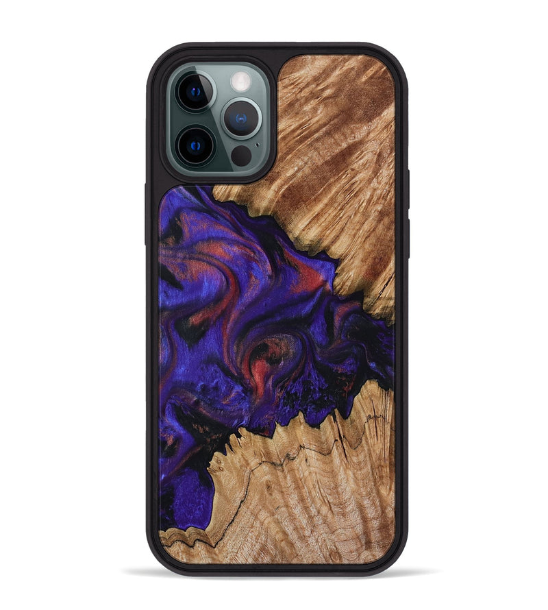 iPhone 12 Pro Max Wood Phone Case - Chaz (Purple, 797183)