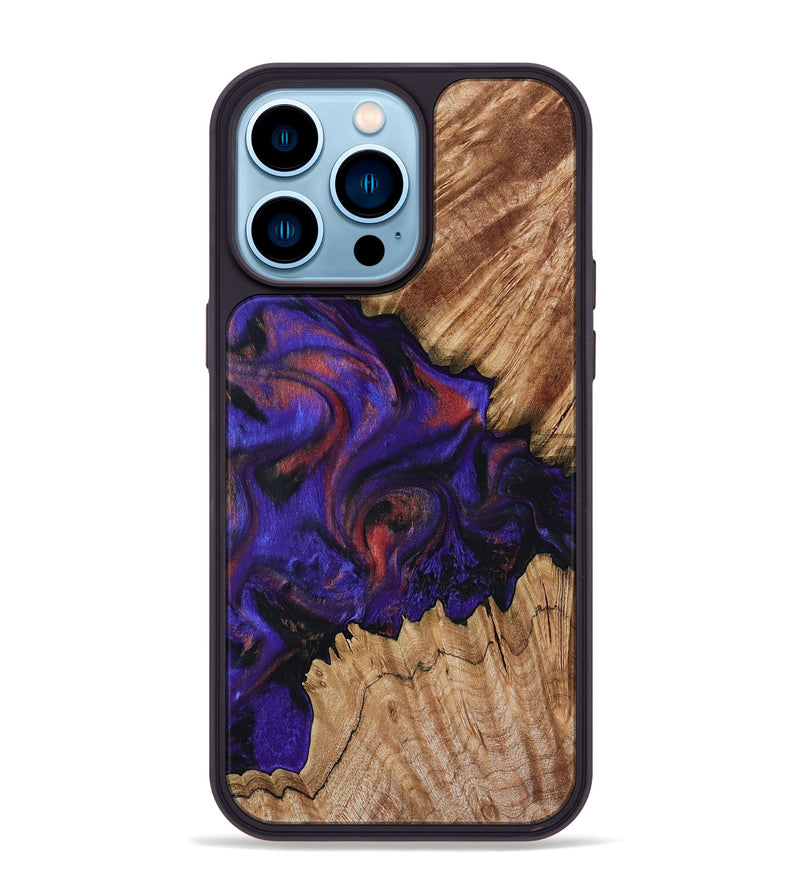 iPhone 14 Pro Max Wood Phone Case - Chaz (Purple, 797183)