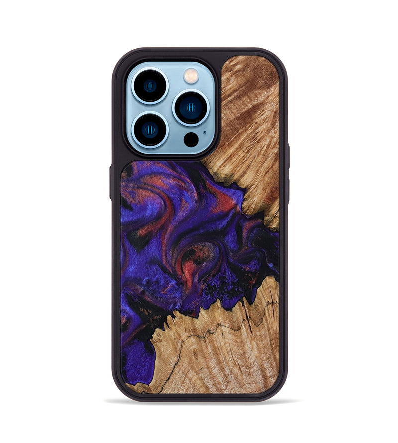 iPhone 14 Pro Wood Phone Case - Chaz (Purple, 797183)
