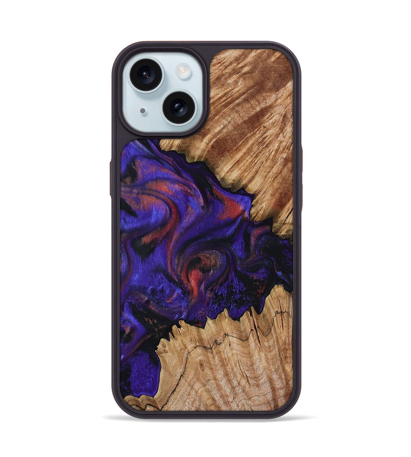 iPhone 15 Wood Phone Case - Chaz (Purple, 797183)