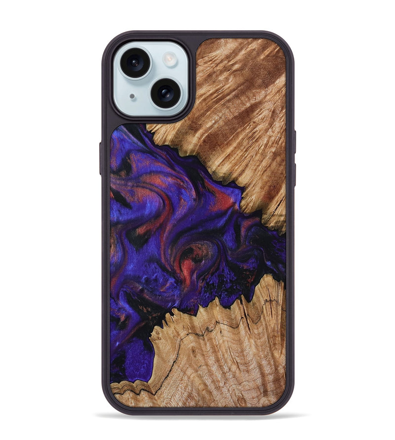 iPhone 15 Plus Wood Phone Case - Chaz (Purple, 797183)