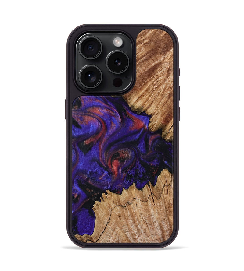 iPhone 15 Pro Wood Phone Case - Chaz (Purple, 797183)
