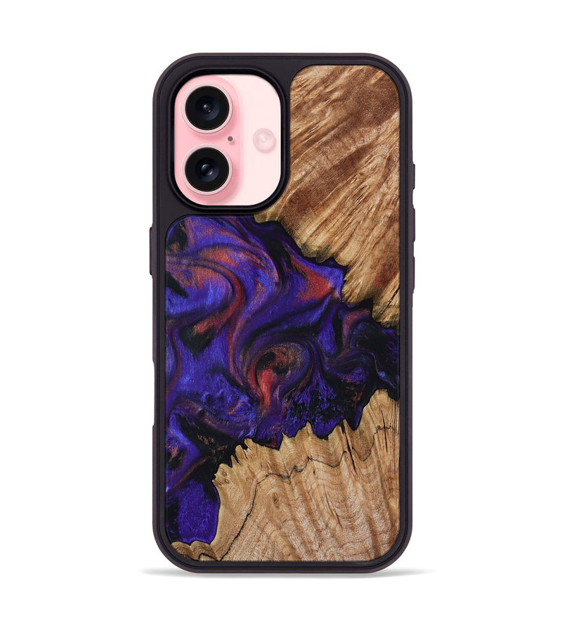 iPhone 16 Wood Phone Case - Chaz (Purple, 797183)
