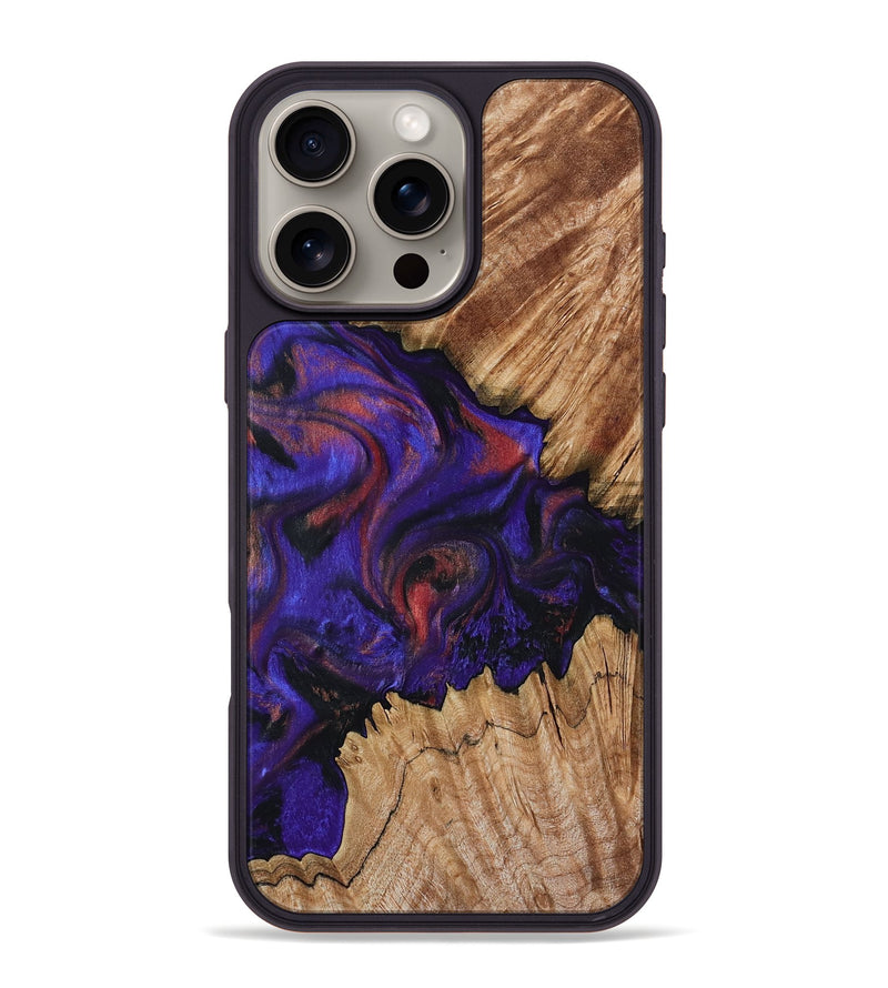 iPhone 16 Pro Max Wood Phone Case - Chaz (Purple, 797183)