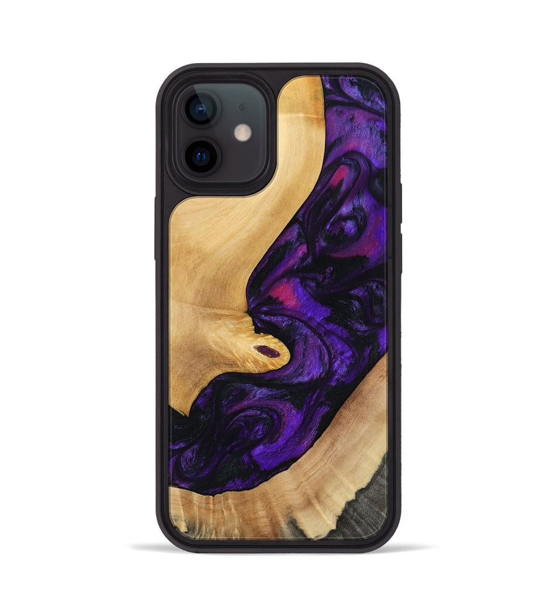 iPhone 12 Wood Phone Case - Nichole (Purple, 797185)
