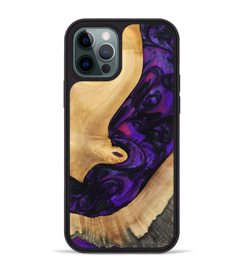 iPhone 12 Pro Max Wood Phone Case - Nichole (Purple, 797185)