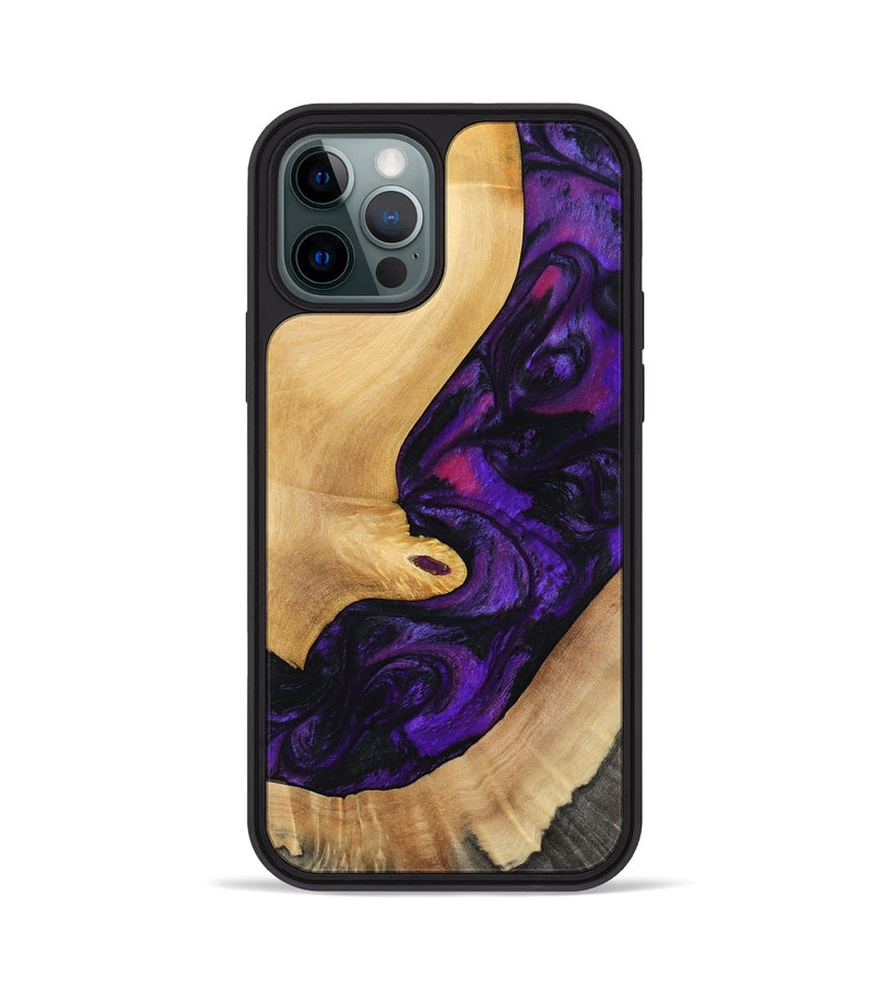 iPhone 12 Pro Wood Phone Case - Nichole (Purple, 797185)
