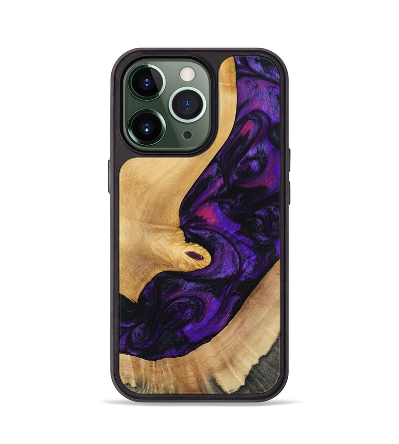 iPhone 13 Pro Wood Phone Case - Nichole (Purple, 797185)