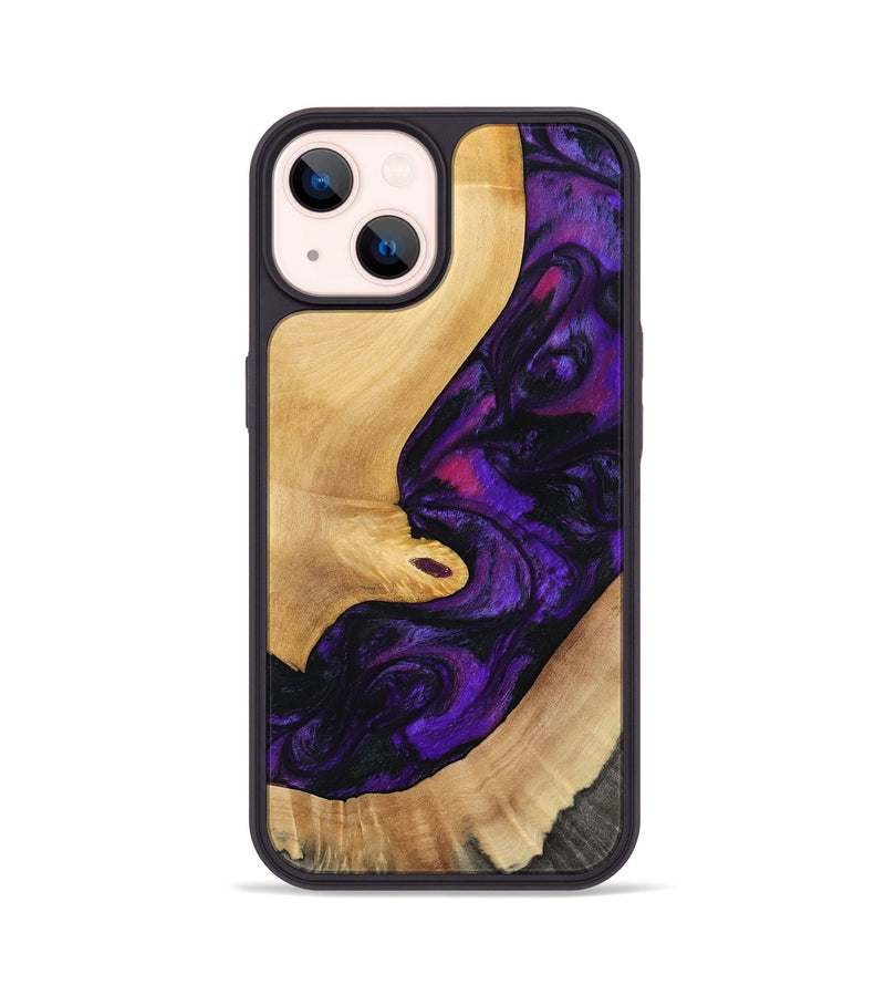 iPhone 14 Wood Phone Case - Nichole (Purple, 797185)