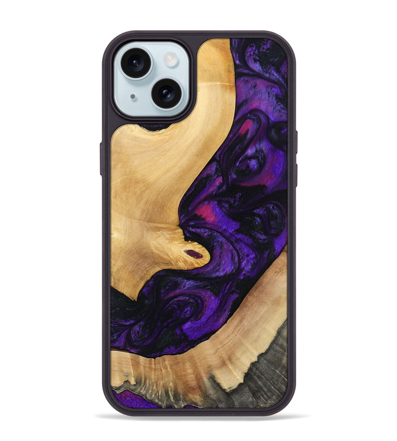 iPhone 15 Plus Wood Phone Case - Nichole (Purple, 797185)