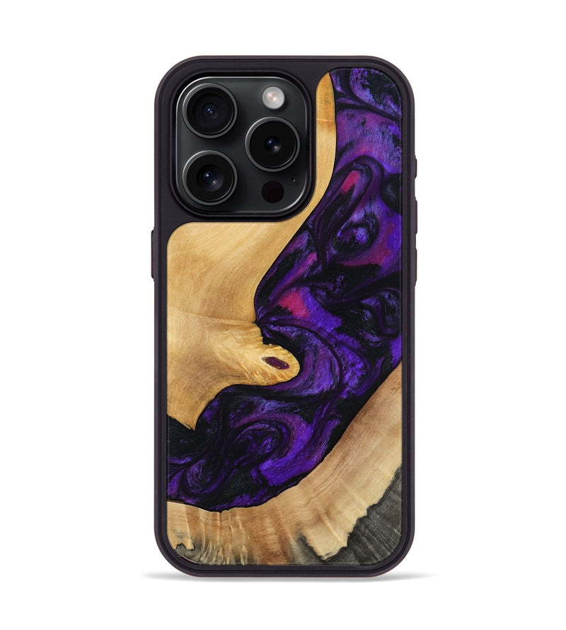 iPhone 15 Pro Wood Phone Case - Nichole (Purple, 797185)