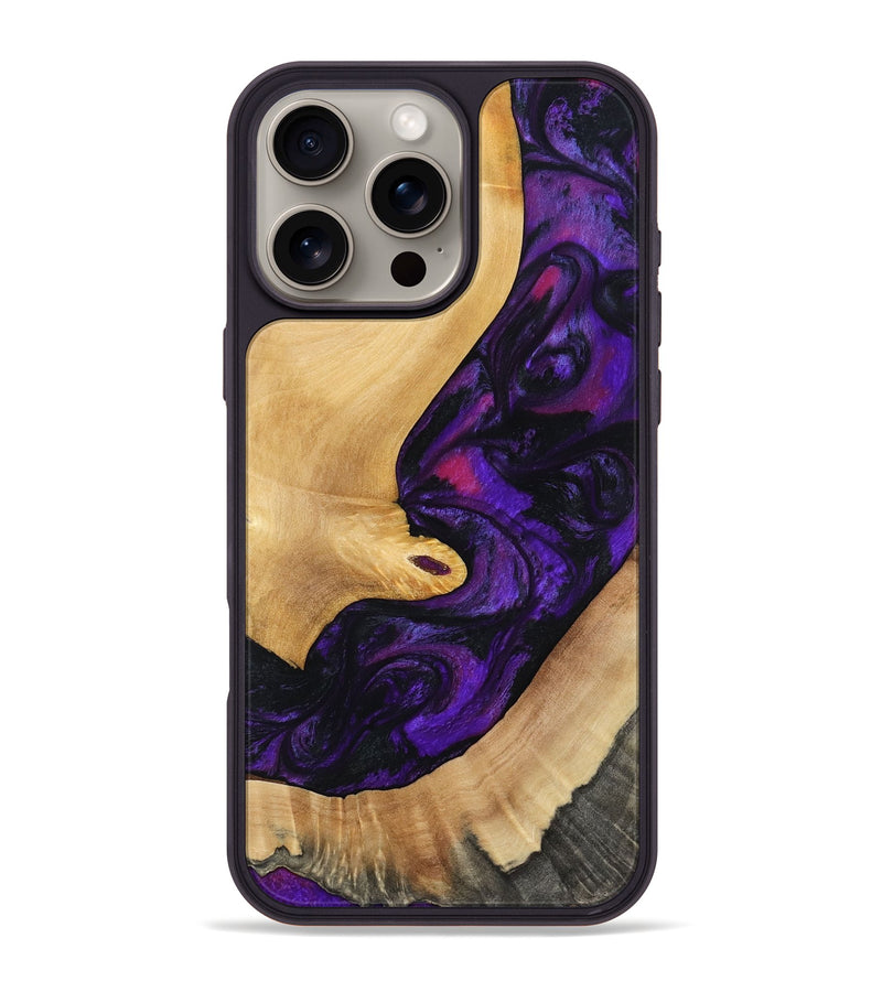 iPhone 16 Pro Max Wood Phone Case - Nichole (Purple, 797185)