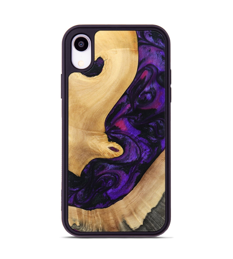 iPhone Xr Wood Phone Case - Nichole (Purple, 797185)