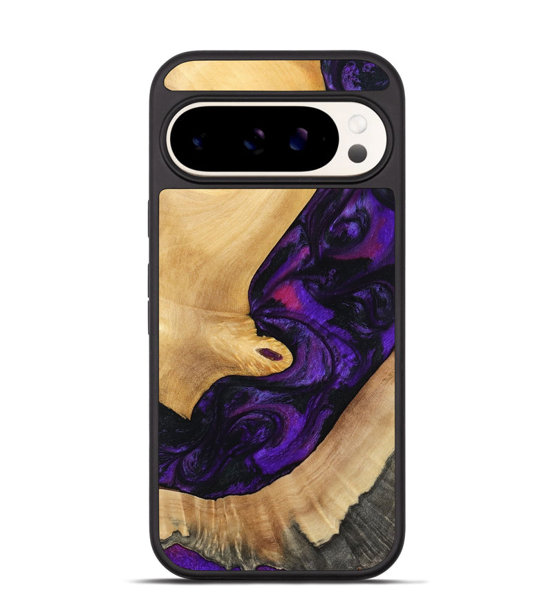 Pixel 9 Wood Phone Case - Nichole (Purple, 797185)