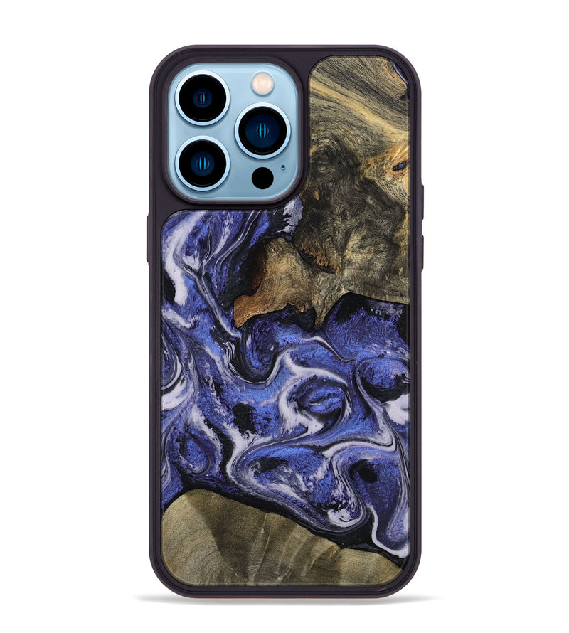 iPhone 14 Pro Max Wood Phone Case - Mona (Purple, 797186)