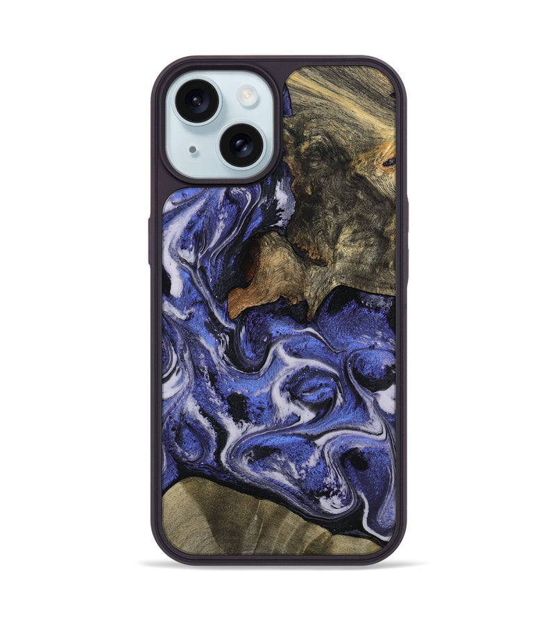 iPhone 15 Wood Phone Case - Mona (Purple, 797186)