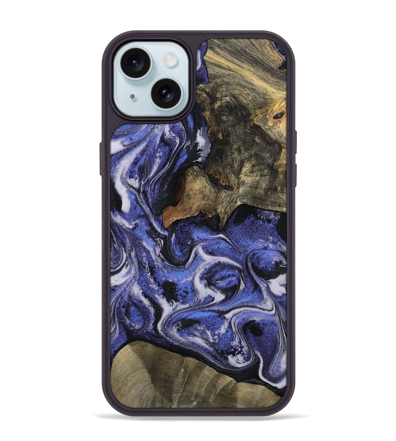 iPhone 15 Plus Wood Phone Case - Mona (Purple, 797186)