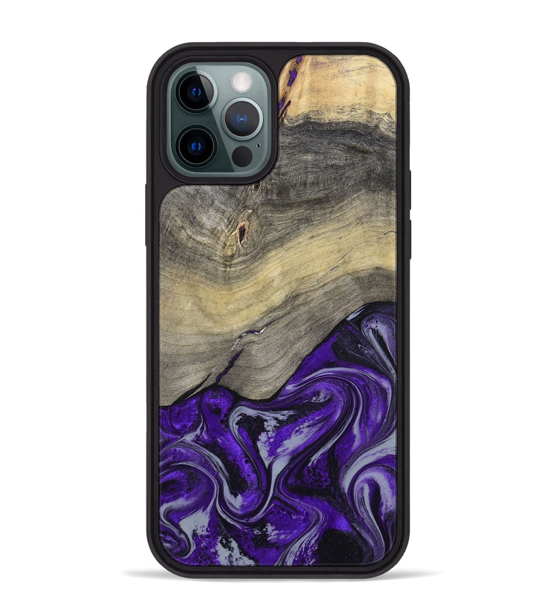 iPhone 12 Pro Max Wood Phone Case - Antoine (Purple, 797188)