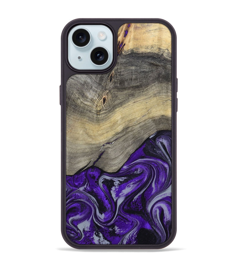 iPhone 15 Plus Wood Phone Case - Antoine (Purple, 797188)