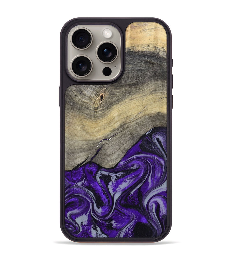 iPhone 15 Pro Max Wood Phone Case - Antoine (Purple, 797188)