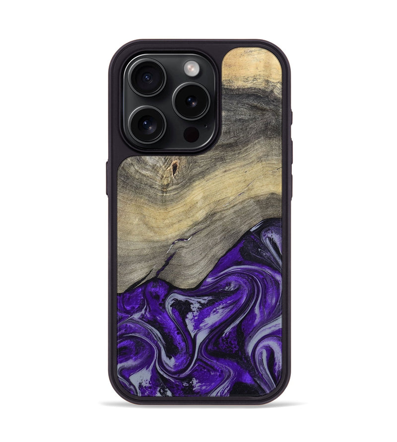 iPhone 15 Pro Wood Phone Case - Antoine (Purple, 797188)