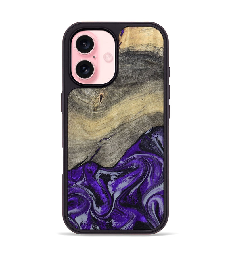 iPhone 16 Wood Phone Case - Antoine (Purple, 797188)
