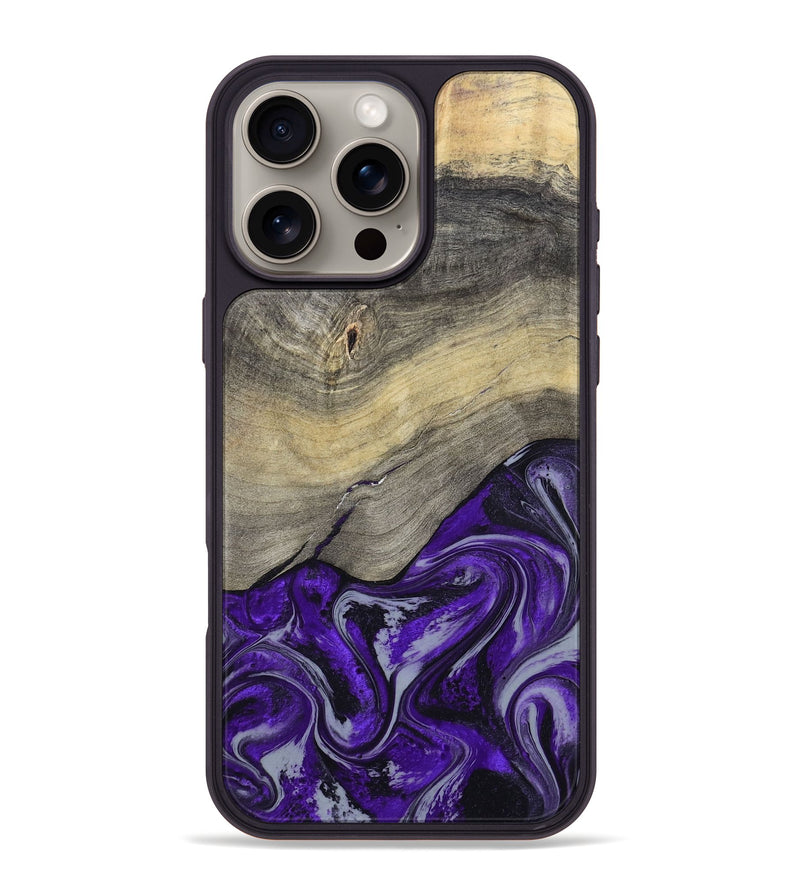 iPhone 16 Pro Max Wood Phone Case - Antoine (Purple, 797188)