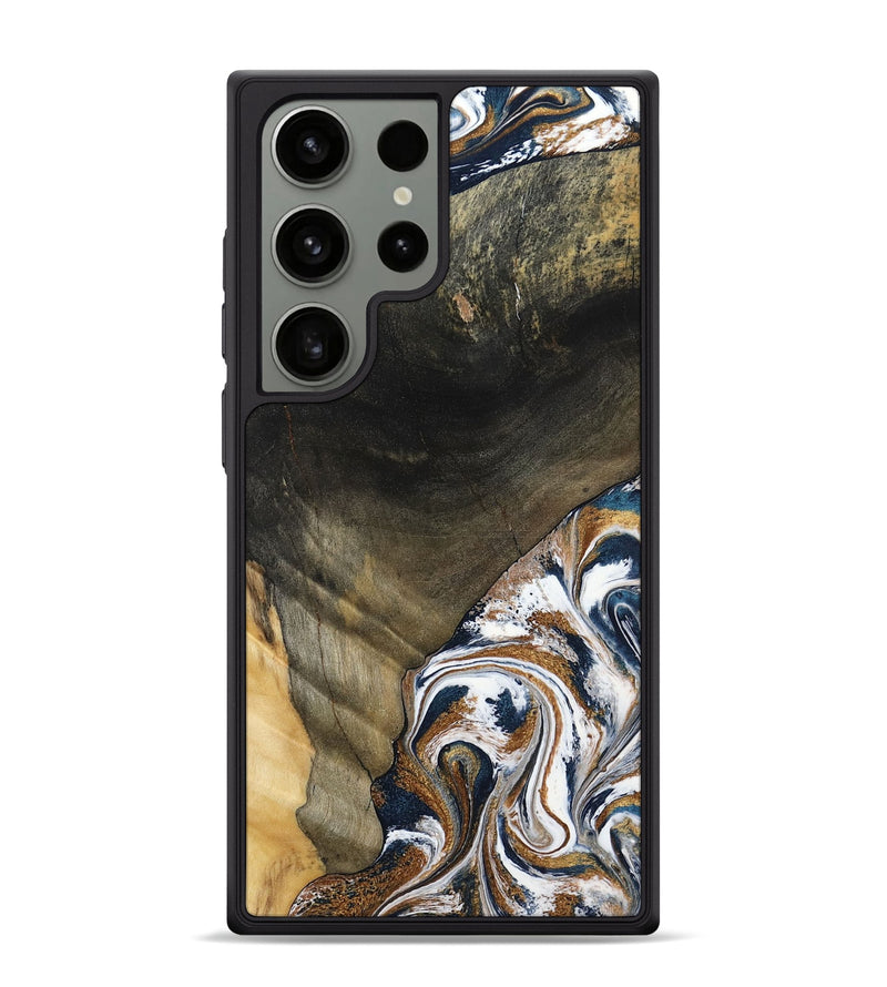 Galaxy S24 Ultra Wood Phone Case - Brisa (Teal & Gold, 797315)