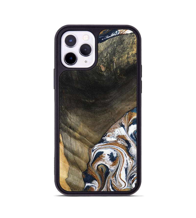 iPhone 11 Pro Wood Phone Case - Brisa (Teal & Gold, 797315)