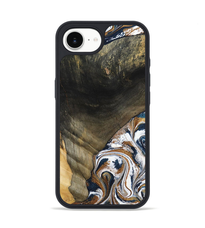 iPhone 16e Wood Phone Case - Brisa (Teal & Gold, 797315)