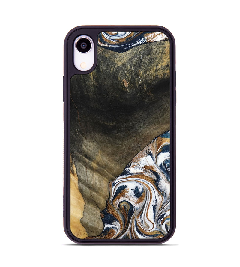 iPhone Xr Wood Phone Case - Brisa (Teal & Gold, 797315)