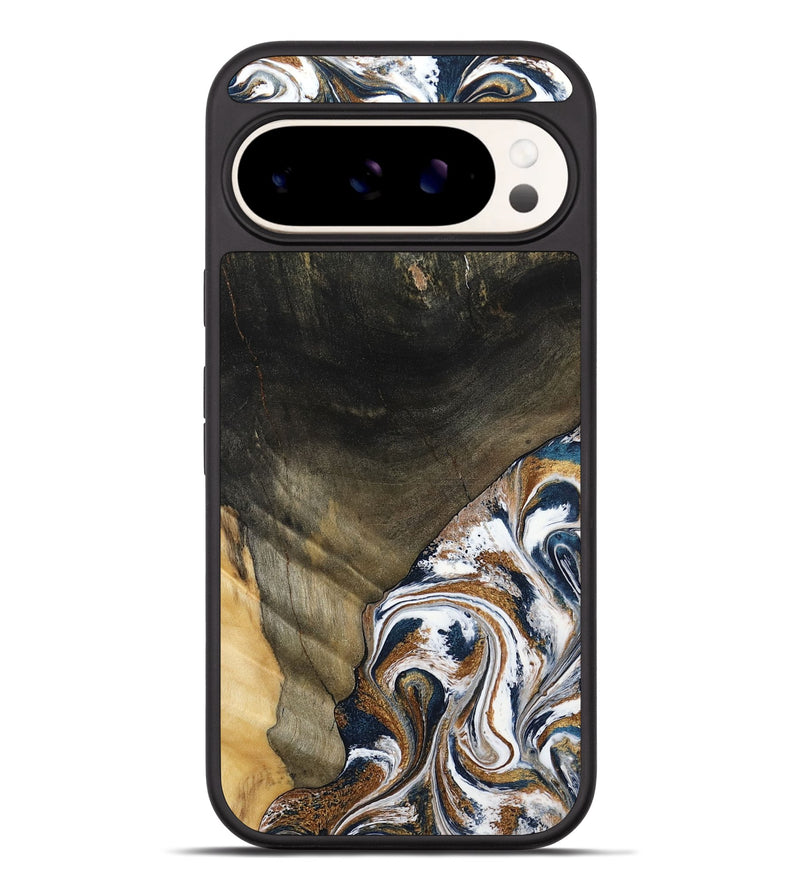 Pixel 9 Pro XL Wood Phone Case - Brisa (Teal & Gold, 797315)
